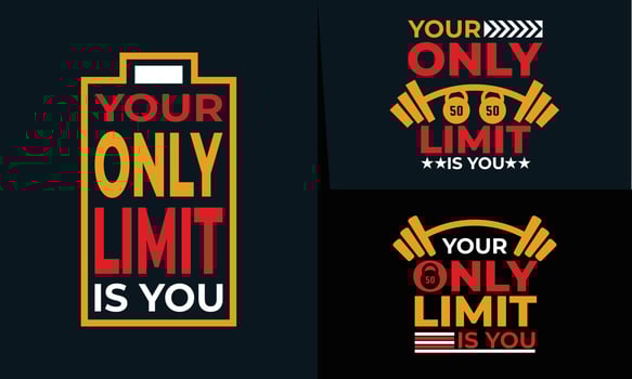 best typography t shirt design for gym and fitness inspiration. vector