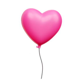 3d Love heart balloon, Valentine 3d Illustration png
