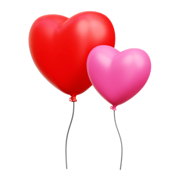 3d Love heart balloon, Valentine 3d Illustration png