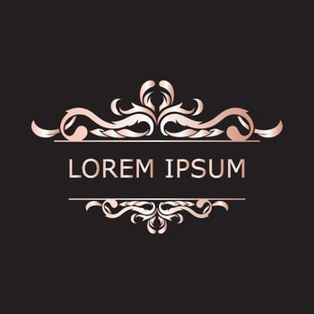 Luxury Logo template flourishes elegant ornament Fashion vector illustration