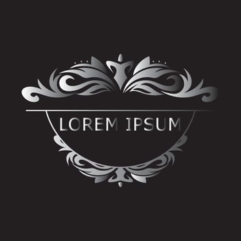 Luxury Logo template flourishes elegant ornament Fashion vector illustration