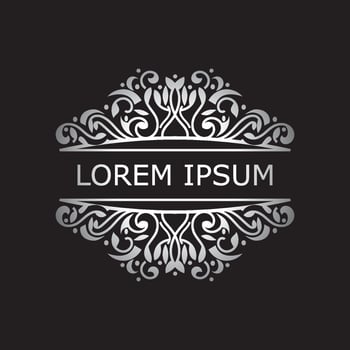 Luxury Logo template flourishes elegant ornament Fashion vector illustration
