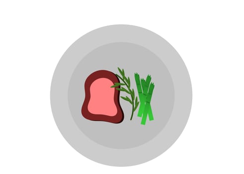 meat. grilled meat dish. steak vector