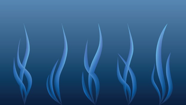 Abstract swirl smoke or steam isolated on a blue background. vector