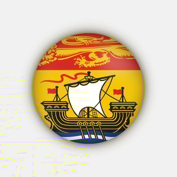 New Brunswick flag, province of Canada. Vector illustration.
