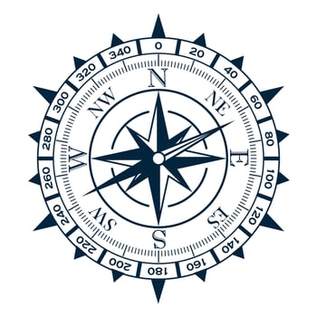 Compass with a Rose of winds. vector
