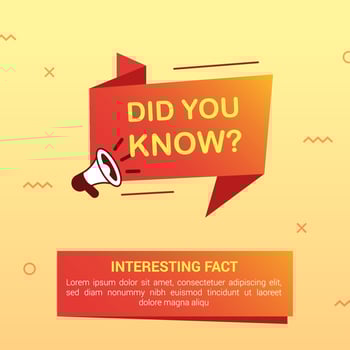 Did you know with megaphone and red origami banner vector