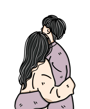 couple doodle cartoon in minimal style drawing png