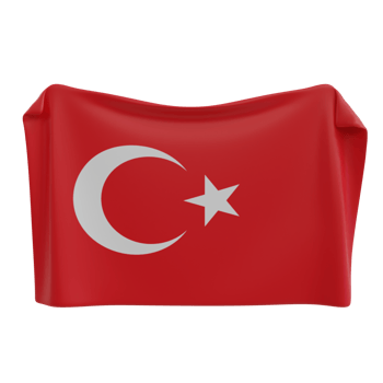 3D Flag Turkey png