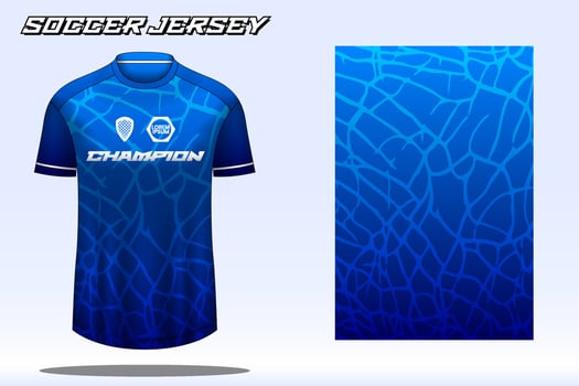 Soccer jersey sport t-shirt design mockup for football club vector