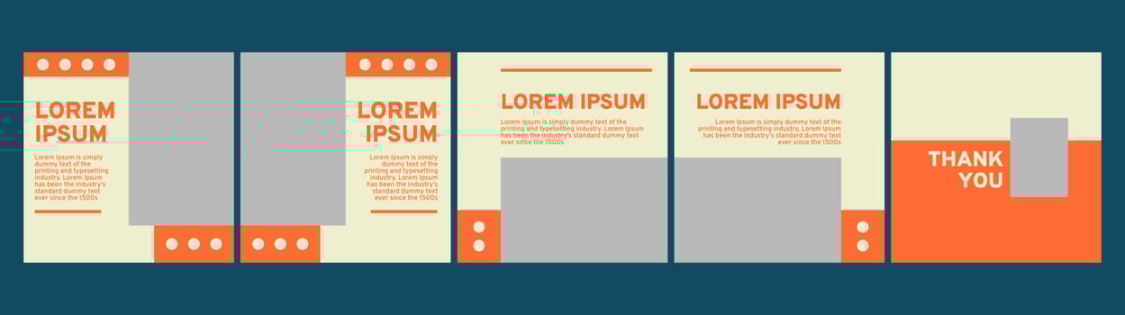 carousel or microblog simple layout template for social media posts vector
