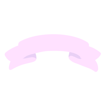 Cute Ribbon flat color png