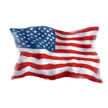 American Flag waving png