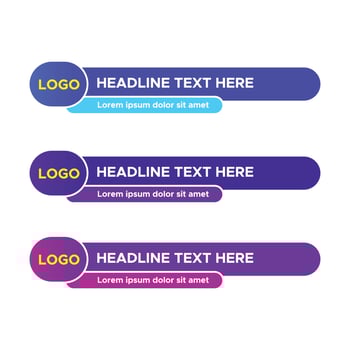 modern lower thirds vector