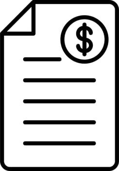Shopping Invoice Vector Icon