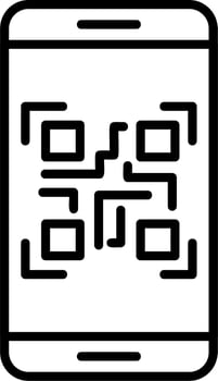 Smartphone Qr Code Vector Icon