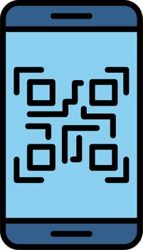 Smartphone Qr Code Vector Icon