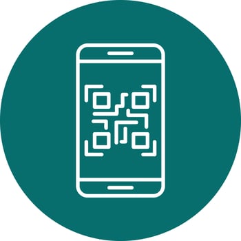 Smartphone Qr Code Vector Icon