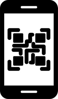 Smartphone Qr Code Vector Icon