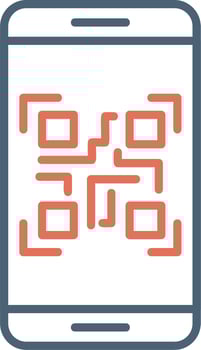 Smartphone Qr Code Vector Icon