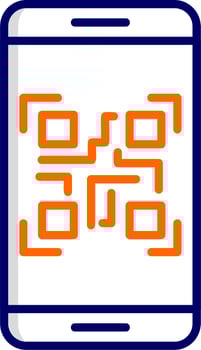 Smartphone Qr Code Vector Icon