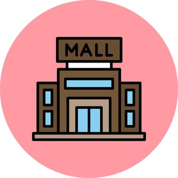 Shopping Mall Vector Icon