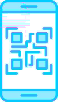 Smartphone Qr Code Vector Icon