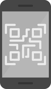 Smartphone Qr Code Vector Icon