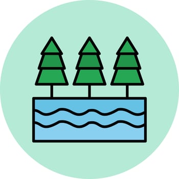 River Vector Icon