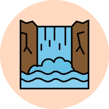 Waterfall Vector Icon