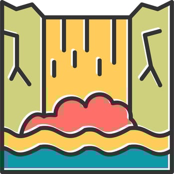 Waterfall Vector Icon
