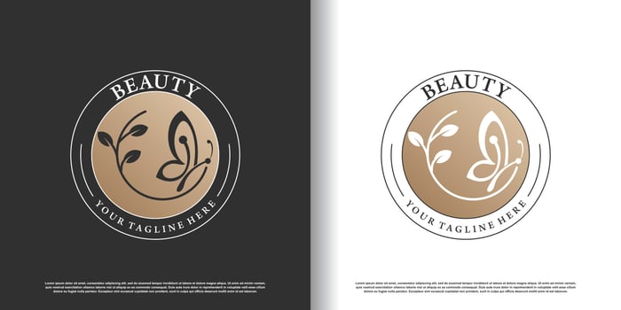 Butterfly logo design vector with creative and unique style concept premium vector