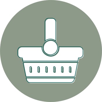 Picnic Basket Vector Icon