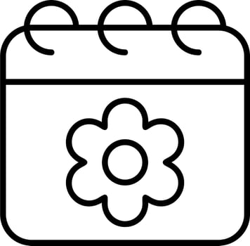 Sakura Date Vector Icon