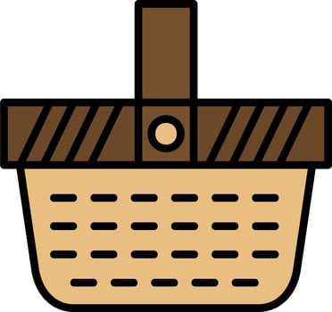 Picnic Basket Vector Icon