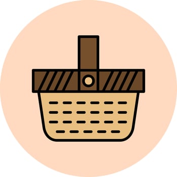 Picnic Basket Vector Icon