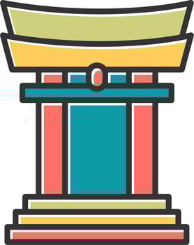 Torii Gate Vector Icon