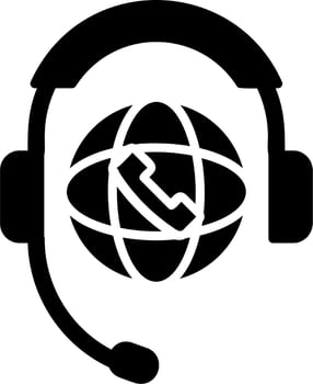 World Call Center Vector Icon