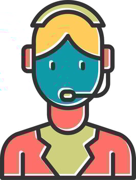 Customer Service Agent Vector Icon