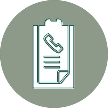 Call list History Vector Icon