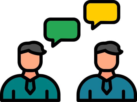 Work Conversation Vector Icon