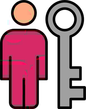 Key Person Vector Icon