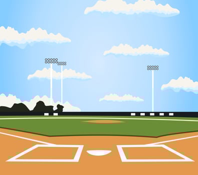 Field for baseball. A vector illustration