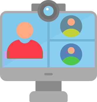 Online Meeting Vector Icon