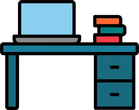 Office Desk Vector Icon