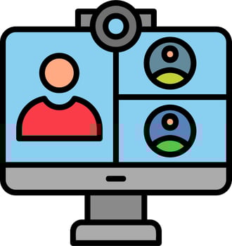 Online Meeting Vector Icon