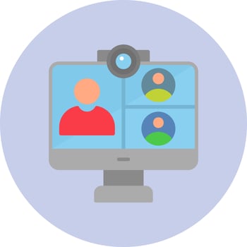 Online Meeting Vector Icon