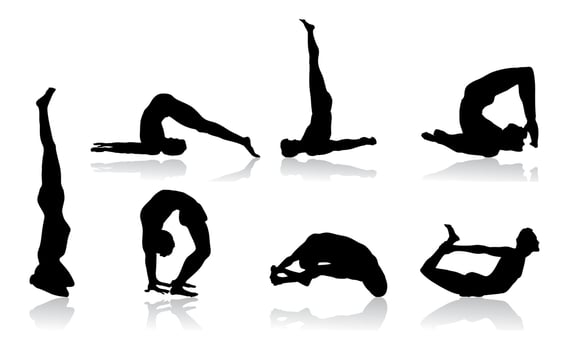 Silhouettes of people carrying out an extension. A vector illustration