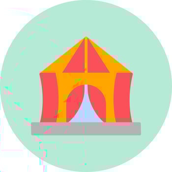 Circus Tent Vector Icon