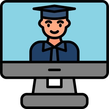 Online Learning Vector Icon